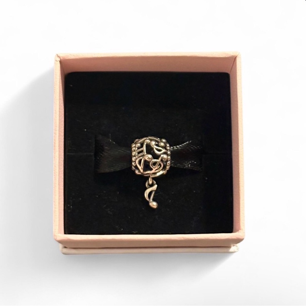 Pandora Silver Musical Note Charm (Needs A Cleaning)